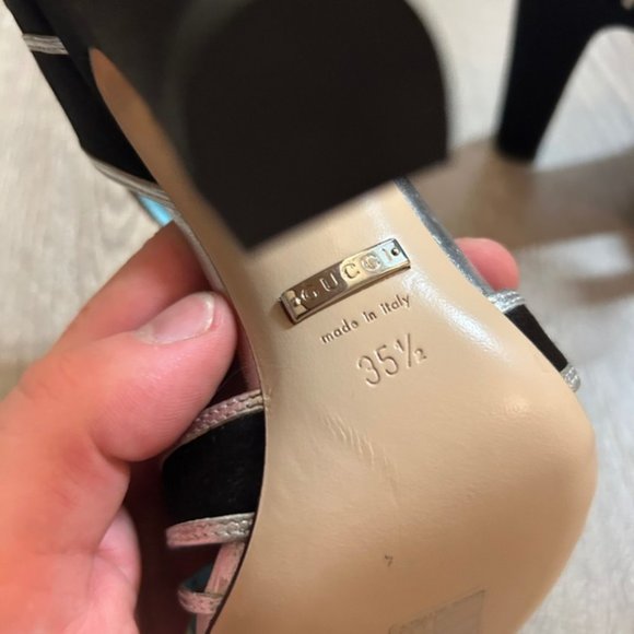 Gucci Black Mariska Satin T-Strap Pumps From Riverdale Wardrobe - Picture 7 of 15